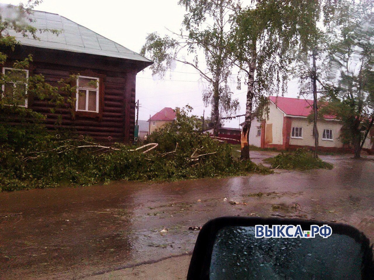 Последствия урагана в Выксе